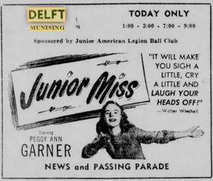 Delft Theatre - 1946 Ad (newer photo)